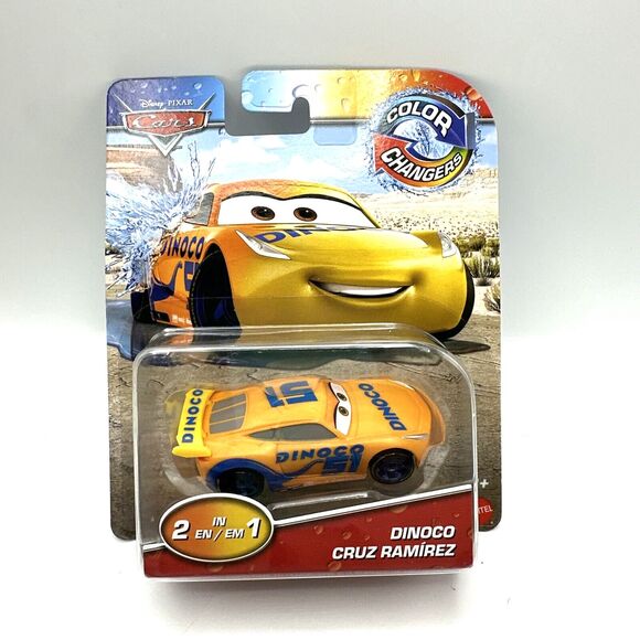 Disney Pixar Cars Color Changers 2 in 1 Toys 1:55 Scale - Dinoco Cruz Ramirez - Picture 1 of 5